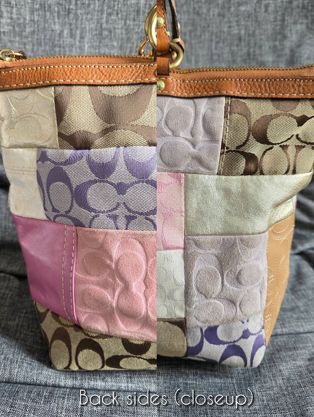 Coach Y2k Pastel Patchwork Tote Bag - Gem
